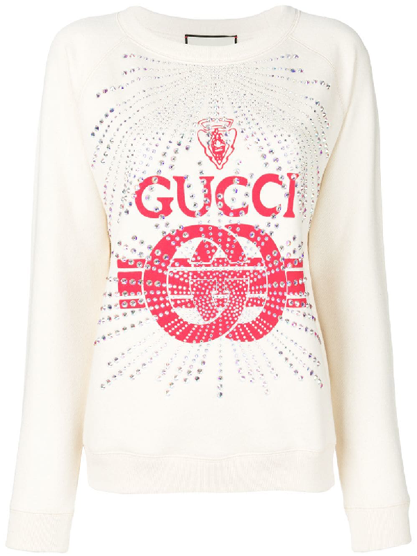 gucci rhinestone sweater