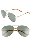 Gucci Cruise 59mm Aviator Sunglasses In Gold/ Blonde Havana