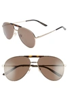 Gucci Cruise 59mm Aviator Sunglasses - Gold/ Black