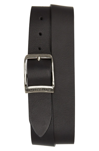Rodd & Gunn Cornonet Crescent Leather Belt In Nero