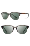 Shwood 'newport' Sunglasses - Charcoal/ Elm Burl/ Grey