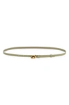 Bottega Veneta Women's Gold Tone Knot Leather Belt In Green