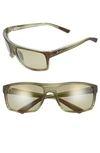 Maui Jim Byron Bay 62mm Polarized Sunglasses - Matte Green Stripe/ Maui