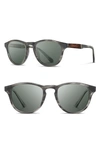 Shwood 'francis' 49mm Sunglasses - Matte Grey/ Elm/ G15