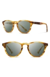 Shwood 'francis' 49mm Sunglasses - Matte Honey/ Elm/ G15