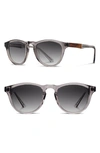Shwood 'francis' 49mm Sunglasses - Smoke/ Elm Burl/ Grey