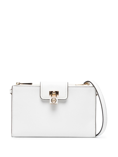 Michael Michael Kors Ruby Small Saffiano Leather Crossbody Bag In Optic White