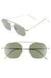 Lgr Nomad 52mm Sunglasses - Gold Matte/ Green