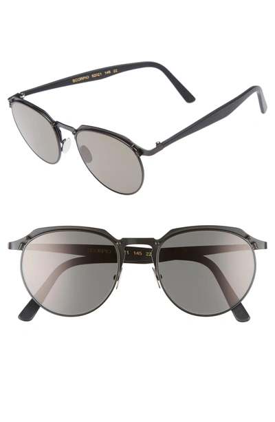 Lgr Scorpio 52mm Sunglasses - Black Matte/ Grey