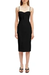 chinese dress ladies 29337 Asymmetric Bardot Midi Dress with Floral Shoulder