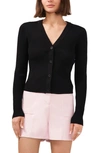 Halogen Rib Cardigan In Rich Black