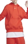 Nike Sportswear Phoenix Oversize Fleece Hoodie In Picante Red/ Sail