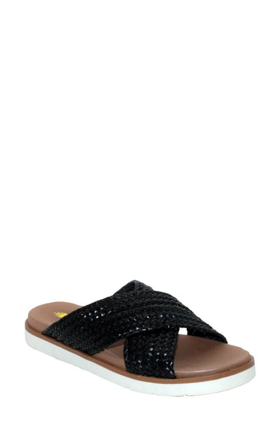 Volatile Aushan Slide Sandal In Black Woven