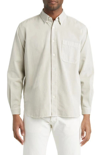 Closed Formal Army Button-up Shirt In Marl Stone