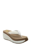 Volatile Island Platform Flip Flop In White