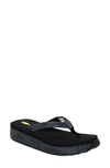 Volatile Untamed Flip Flop In Black Metallic