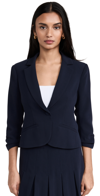 Cinq À Sept Le Petit Khloe Cotton Crop Blazer In Navy