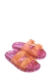 Melissa Kids' Mini  Wide Ii Slide Sandal In Orange/ Pink