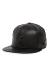 New Era Nba Glossy Faux Leather Snapback Cap - Black In Boston Celtics