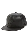 New Era Nba Glossy Faux Leather Snapback Cap - Black In Oklahoma City Thunder