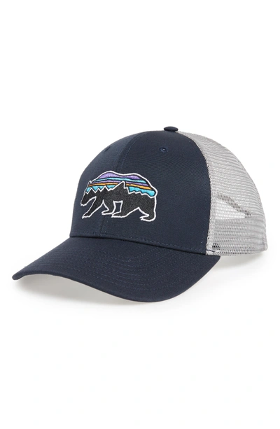 Patagonia Fitz Roy Bear Trucker Cap - Blue In Navy Blue