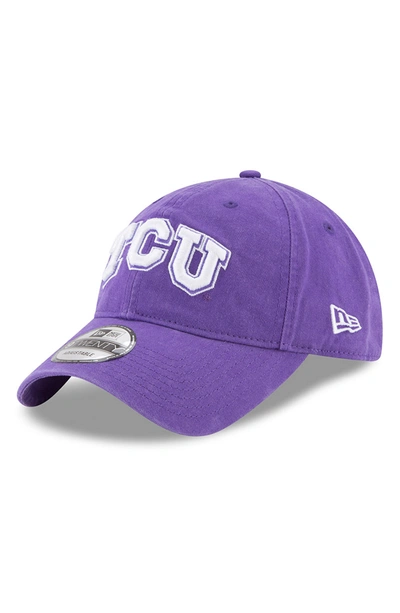 New Era Collegiate Core Classic Baseball Cap - Purple In Tcu Horned Frogs