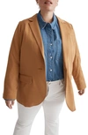 Madewell The Larsen Drapeweave Blazer In Toffee