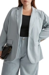 Madewell The Larsen Drapeweave Blazer In Overcast