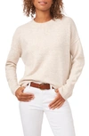Vince Camuto Center Seam Crewneck Sweater In Malted Brown