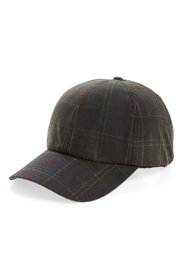 barbour tartan wax sports cap