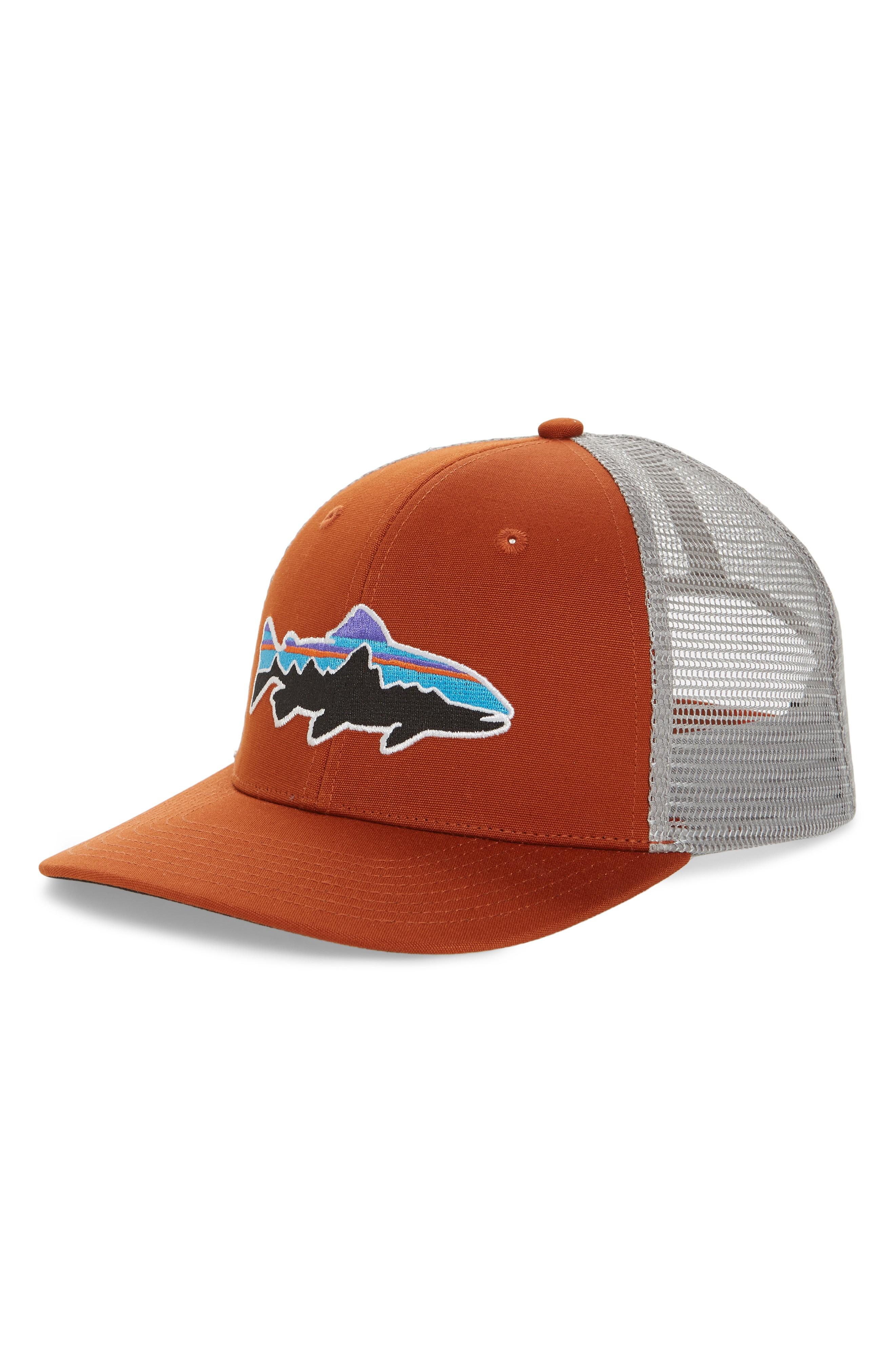 orange patagonia hat