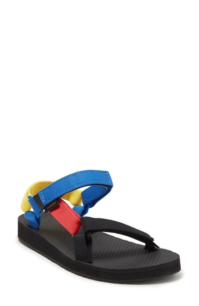 Teva Original Universal Sandal In Black/ Blue/ Red Multi