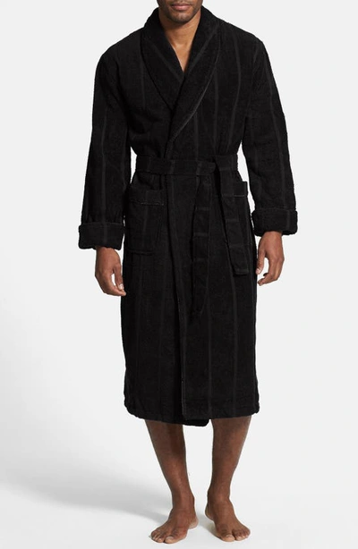 Majestic Ultra Lux Dressing Gown In Black