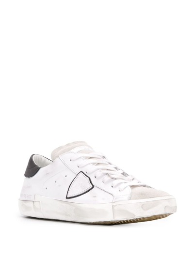 Philippe Model Prsx Leather Trainer In Blanco