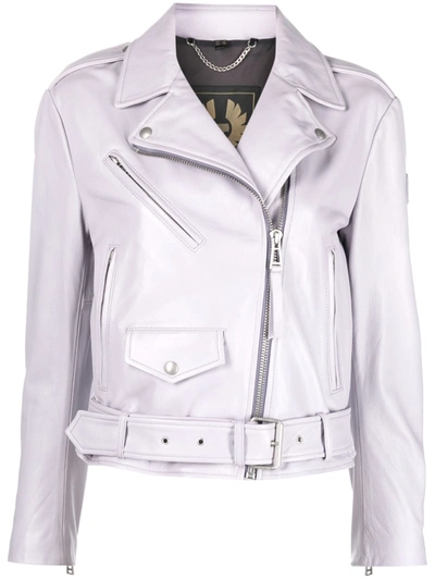 Belstaff 皮质机车夹克 In Lilac