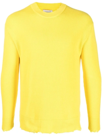 Laneus Ribbed-knit Jumper In Multicolor