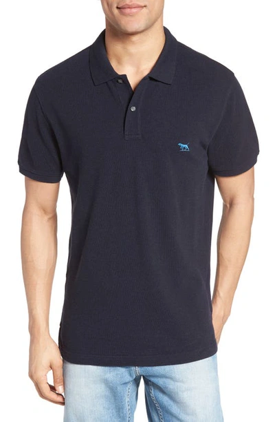 Rodd & Gunn Gunn Piqué Sports Fit Cotton Polo In Navy