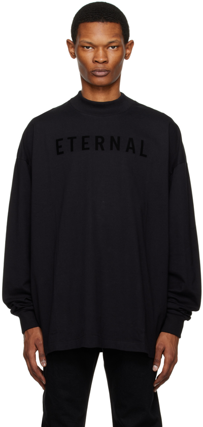 Fear Of God Men's Eternal Cotton Long-sleeve T-shirt In Black