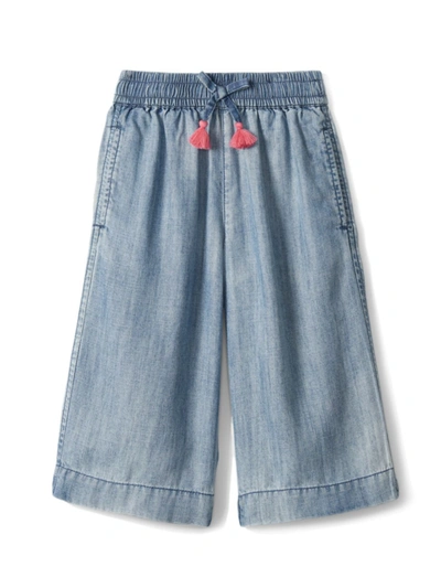 Hatley Kids' Little Girl's & Girl's Chambray Cropped Culottes In Blue