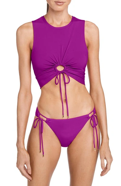 Robin Piccone Women's Aubrey Tank Bikini Top In Purple