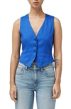 Rag & Bone Women's Priya Linen-blend Vest In Bright Blue