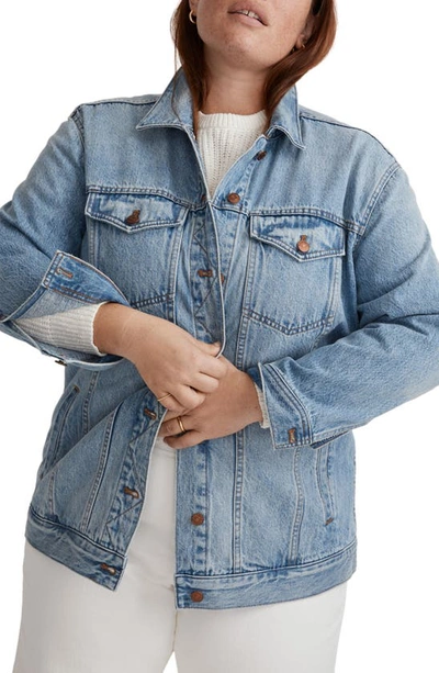 Madewell The Plus Oversize Trucker Jean Jacket In Kelson Wash