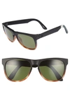 Toms Manu 57mm Polarized Sunglasses - Black Tortoise Fade Polar