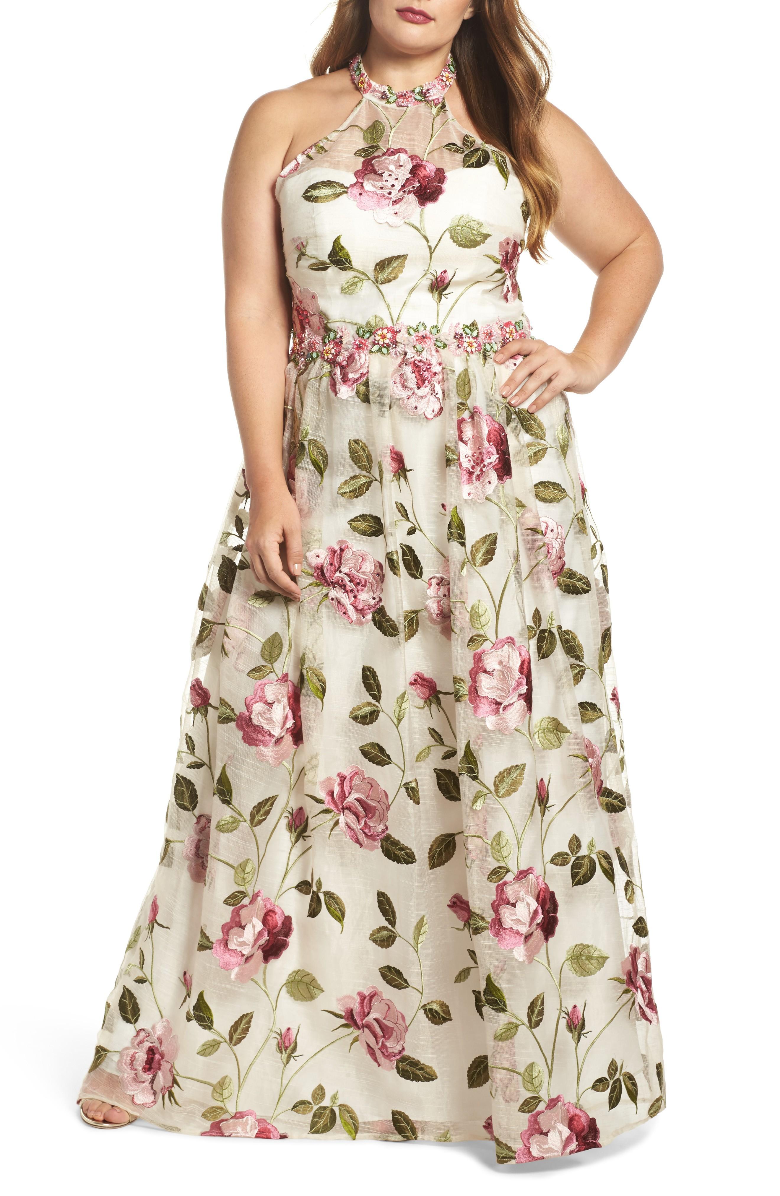 mac duggal floral gown