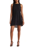 Nordstrom Rack Sleeveless A-line High-low Dress In Black