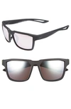 Nike Fleet 55mm Sport Sunglasses - Matte Black/ Volt