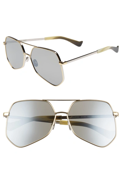 Grey Ant Megalast Flat 61mm Sunglasses - Silver Gold/ Silver
