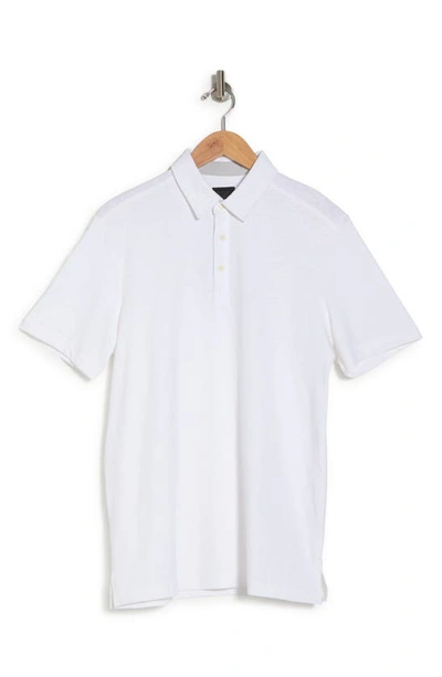 14th & Union Short Sleeve Slub Polo In White