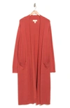 By Design Tribeca Longline Cardigan In Hot Sauce