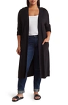 By Design Tribeca Longline Cardigan In Black